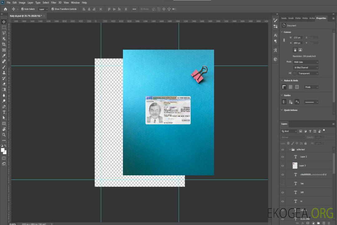 Photolook de la carte de permis de séjour en Slovénie template